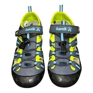 Kamik Kids' Gray and Green Outdoor Sandals size CLOSED-TOE SANDALS
CRAB size 3